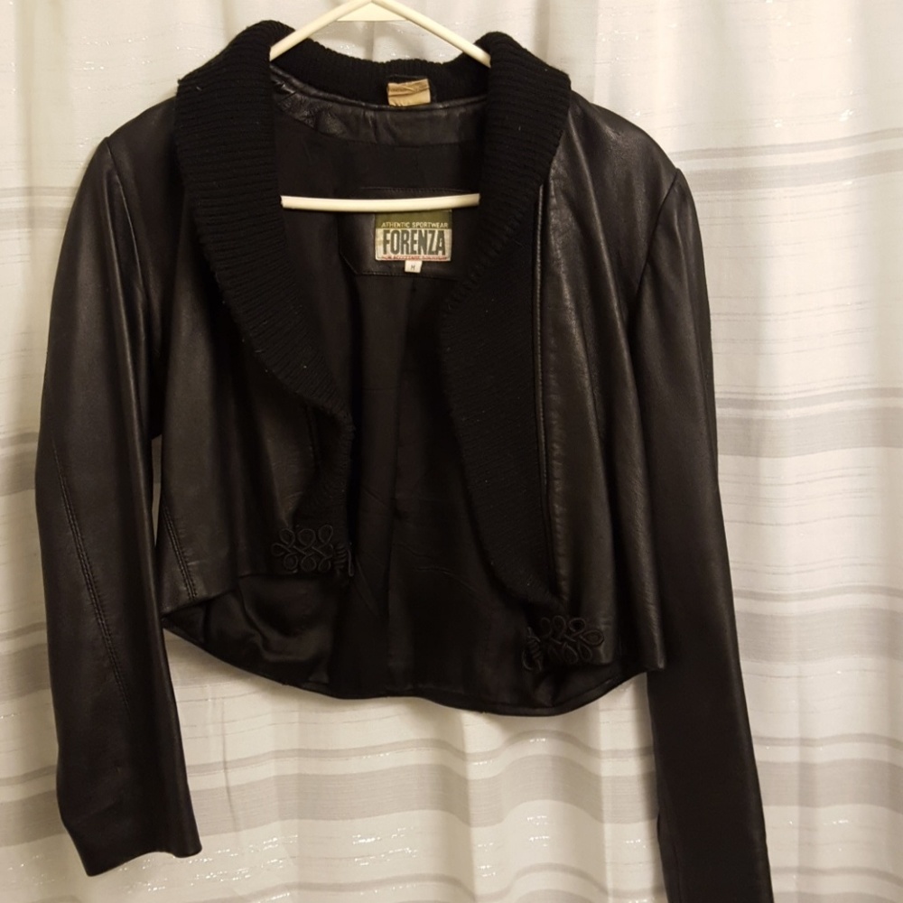 Vintage 1980s genuine leather fashion jacket